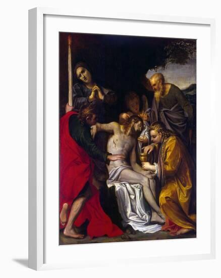 The Lamentation over Christ, C1586-Agostino Carracci-Framed Giclee Print