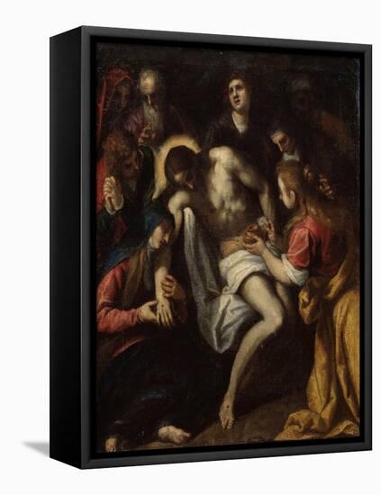 The Lamentation over Christ, Late 16th or Early 17th Century-Leandro Bassano-Framed Stretched Canvas