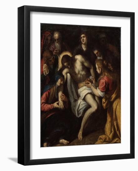 The Lamentation over Christ, Late 16th or Early 17th Century-Leandro Bassano-Framed Giclee Print