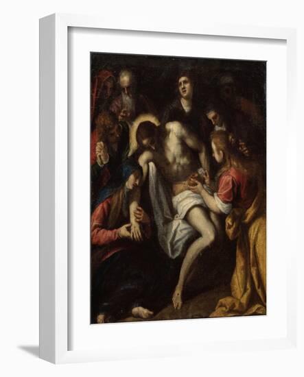 The Lamentation over Christ, Late 16th or Early 17th Century-Leandro Bassano-Framed Giclee Print