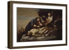 The Lamentation over Christ, Mid of 17th C-Massimo Stanzione-Framed Giclee Print