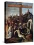 The Lamentation over Christ with a Carmelite Monk, C1510-Giovanni Battista Cima Da Conegliano-Stretched Canvas
