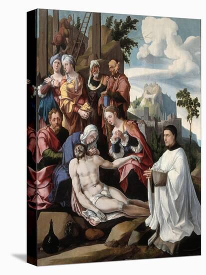 The Lamentation over Christ with a Donor, C.1535-Jan van Scorel-Stretched Canvas