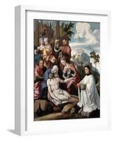 The Lamentation over Christ with a Donor, C.1535-Jan van Scorel-Framed Giclee Print