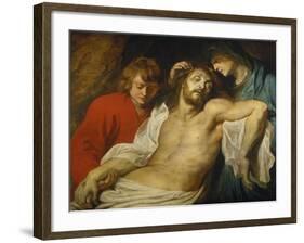 The Lamentation over the Dead Christ with the Virgin and St. John, about 1613-Peter Paul Rubens-Framed Giclee Print