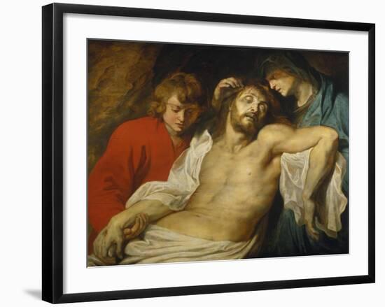 The Lamentation over the Dead Christ with the Virgin and St. John, about 1613-Peter Paul Rubens-Framed Giclee Print