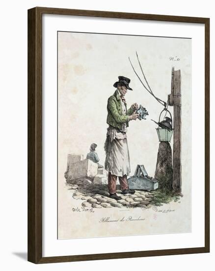 The Lamplighter, Engraved by Francois Seraphin Delpech-Antoine Charles Horace Vernet-Framed Giclee Print