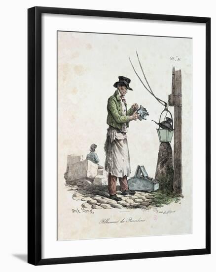 The Lamplighter, Engraved by Francois Seraphin Delpech-Antoine Charles Horace Vernet-Framed Giclee Print
