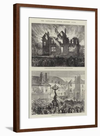 The Lancashire Cotton Factory Riots-null-Framed Giclee Print