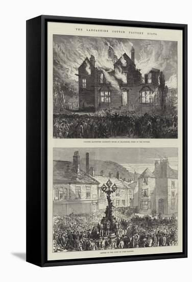 The Lancashire Cotton Factory Riots-null-Framed Stretched Canvas