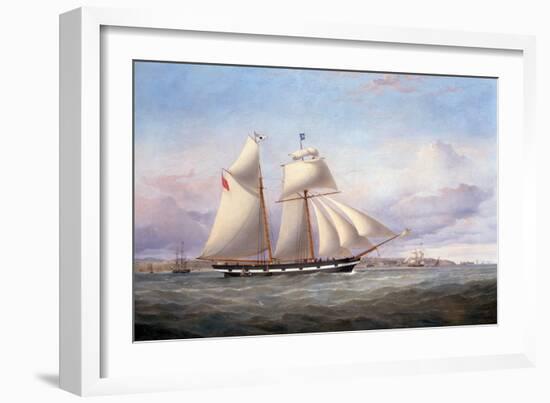 The Lancefield approaching Perch Rock Fort an Lighthouse in the Mersey, 1851-Samuel Walters-Framed Giclee Print