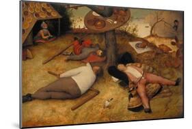 The Land of Cockayne, 1566-Pieter Bruegel the Elder-Mounted Giclee Print