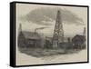 The Land of Oil, Exterior of an Oil-Working-null-Framed Stretched Canvas