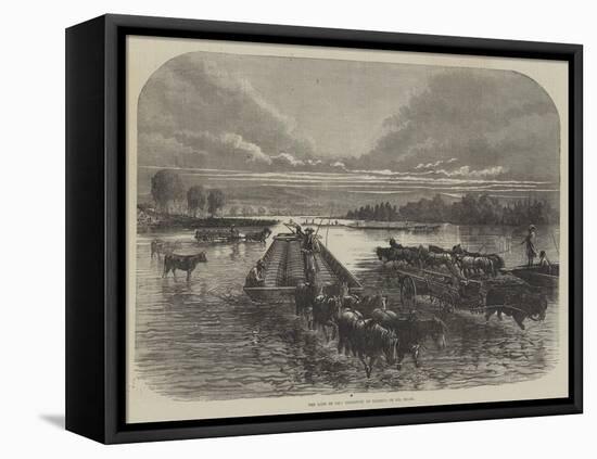 The Land of Oil, Transport of Barrels on Oil Creek-null-Framed Stretched Canvas