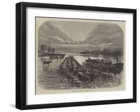 The Land of Oil, Transport of Barrels on Oil Creek-null-Framed Giclee Print