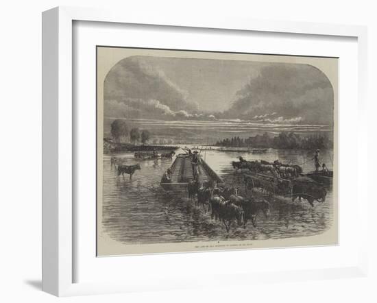 The Land of Oil, Transport of Barrels on Oil Creek-null-Framed Giclee Print