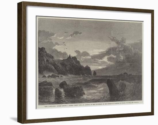 The Land's-End, Sunset before a Stormy Night-Samuel Phillips Jackson-Framed Giclee Print