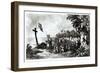 The Landing at Tampa Bay: de Soto and His Followers Swearing to Conquer or Die-R. Telfer-Framed Giclee Print