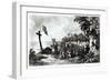 The Landing at Tampa Bay: de Soto and His Followers Swearing to Conquer or Die-R. Telfer-Framed Giclee Print