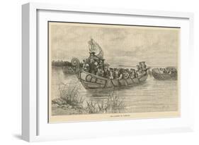 The Landing of Cadillac-Howard Pyle-Framed Giclee Print