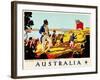 The Landing Of Captain Cook At Botany Bay, 1770-Percy Trompf-Framed Art Print