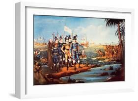 The Landing of Christopher Columbus in the New World-Frederick Kemmelmeyer-Framed Giclee Print