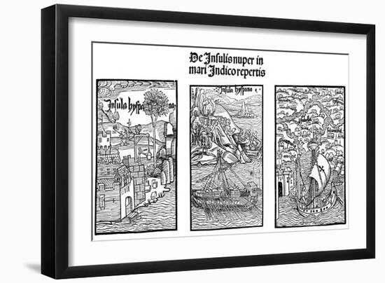 The Landing of Christopher Columbus on Hispaniola, 1901-null-Framed Giclee Print