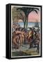 The Landing of Christopher Columbus-Stefano Bianchetti-Framed Stretched Canvas