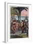 The Landing of Christopher Columbus-Stefano Bianchetti-Framed Giclee Print