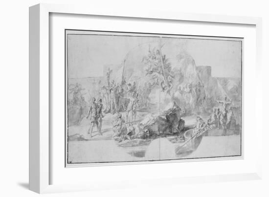 The Landing of Columbus in America, 1715-1716-Francesco Solimena-Framed Giclee Print