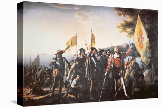 The Landing of Columbus in America in 1492-John Vanderlyn-Stretched Canvas