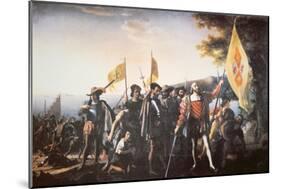 The Landing of Columbus in America in 1492-John Vanderlyn-Mounted Giclee Print