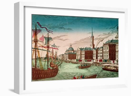 The Landing of English Troops at New York, September 1776, Pub. by J. Chereau, Paris-null-Framed Giclee Print