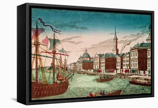 The Landing of English Troops at New York, September 1776, Pub. by J. Chereau, Paris-null-Framed Stretched Canvas