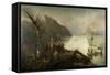 The Landing of Henry Hudson-Robert Walter Weir-Framed Stretched Canvas