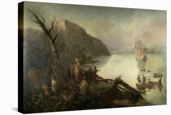 The Landing of Henry Hudson-Robert Walter Weir-Stretched Canvas