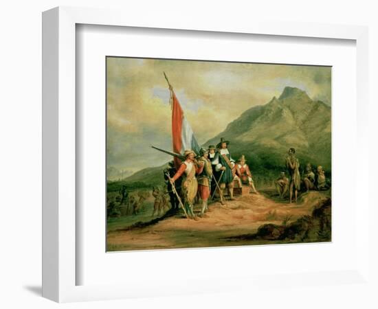 The Landing of Jan Van Riebeeck (1619-77) 6th April 1652, 1850-Charles Bell II-Framed Giclee Print