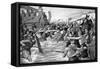 The Landing of Julius Caesar in Britain, 55 Bc, (C1920)-Richard Caton Woodville II-Framed Stretched Canvas