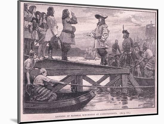 The Landing of Marshal Schomberg at Carrickfergus Ad 1689-Henry Marriott Paget-Mounted Giclee Print