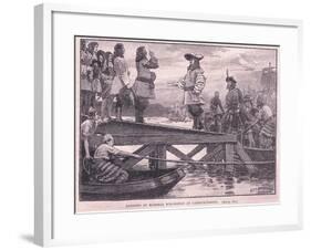 The Landing of Marshal Schomberg at Carrickfergus Ad 1689-Henry Marriott Paget-Framed Giclee Print