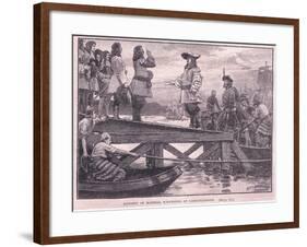 The Landing of Marshal Schomberg at Carrickfergus Ad 1689-Henry Marriott Paget-Framed Giclee Print