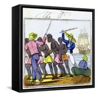 The Landing of Negroes, 1826-null-Framed Stretched Canvas