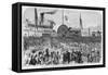 The Landing of the Japanese Embassy, with Treaty in a Box, at the Navy Yard, Washington. See Page 3-null-Framed Stretched Canvas