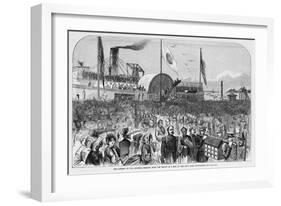 The Landing of the Japanese Embassy, with Treaty in a Box, at the Navy Yard, Washington. See Page 3-null-Framed Giclee Print