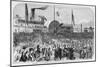 The Landing of the Japanese Embassy, with Treaty in a Box, at the Navy Yard, Washington. See Page 3-null-Mounted Giclee Print