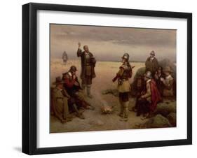 The Landing of the Pilgrim Fathers, 1620-George Henry Boughton-Framed Giclee Print