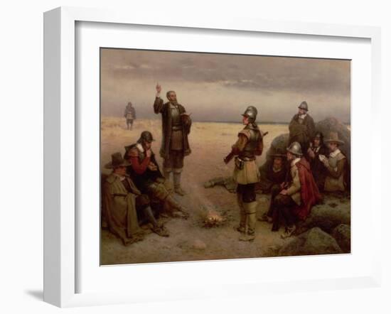 The Landing of the Pilgrim Fathers, 1620-George Henry Boughton-Framed Giclee Print