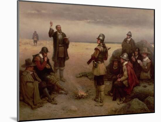 The Landing of the Pilgrim Fathers, 1620-George Henry Boughton-Mounted Giclee Print