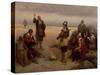 The Landing of the Pilgrim Fathers, 1620-George Henry Boughton-Stretched Canvas