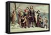 The Landing of the Pilgrims at Plymouth, Massachusetts, December 22nd 1620 by Currier & Ives-null-Framed Stretched Canvas
